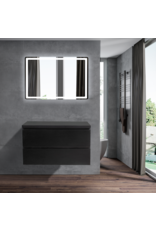 Linea Uno Orsa 100 - Mat zwart - Badmeubel