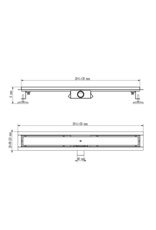 Linea Uno Duschrinne Ramsund 70x7cm Edelstahl Rost - Copy - Copy - Copy