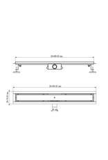 Linea Uno Duschrinne Ramsund 70x7cm Edelstahl Rost - Copy - Copy - Copy - Copy