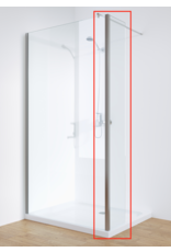 Linea Uno Tulta 25 x 200 - Chroom - Zijwand vast