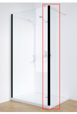 Linea Uno Tulta 35 x 200 - Zwart - Zijwand vast