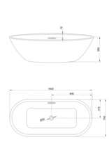 Linea Uno Design Badewanne Teika 170 - Copy - Copy - Copy