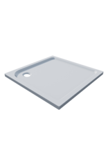 Linea Uno Roshal 90x90 - Glans wit - Vierkant - Douchebak