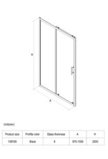 Linea Uno DuschtŸr Bredviken 90 x 200 cm mit TŸrknopf - Copy - Copy - Copy