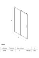 Linea Uno DuschtŸr Bredviken 90 x 200 cm mit TŸrknopf - Copy - Copy - Copy - Copy