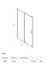 Linea Uno DuschtŸr Bredviken 90 x 200 cm mit TŸrknopf - Copy - Copy - Copy - Copy