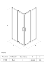 Linea Uno DuschtŸr Bredviken 70 x 200 cm mit TŸrknopf - Copy - Copy - Copy - Copy - Copy