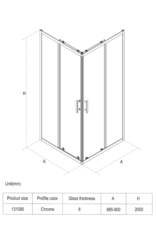 Linea Uno DuschtŸr Bredviken 70 x 200 cm mit TŸrknopf - Copy - Copy - Copy - Copy - Copy - Copy