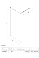 Linea Uno Begehbare Dusche Roka 80 x 200 cm - Copy - Copy