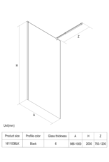 Linea Uno Roka 100 x 200 - 6mm - Inloopdouche