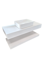 Linea Uno Lerum 120 - Glans wit - Badmeubel