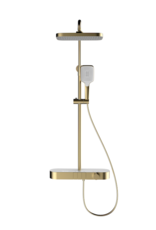 Linea Uno Borg - Goud - Piano button - Doucheset opbouw