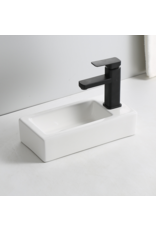 Linea Uno Ares 37 rechts - Glans wit - Toiletfontein