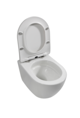 Linea Uno Ravius - Glans wit - Toiletpot met zitting