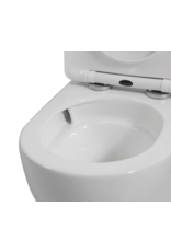 Linea Uno Ravius - Glans wit - Toiletpot met zitting