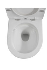 Linea Uno Ravius - Glans wit - Toiletpot met zitting