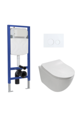 Linea Uno Ravius - Glans wit - Toiletset compleet