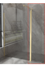 Linea Uno Boyd 35 x 200 - Geborsteld goud - Zijwand beweegbaar