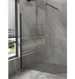 Linea Uno Boyd 90 x 200 - Mat zwart - Inloopdouche