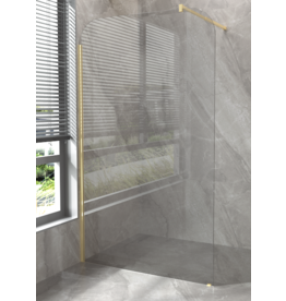 Linea Uno Boyd 90 x 200 - Geborsteld goud - Inloopdouche