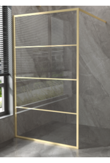 Linea Uno Ternem 90 x 200 - Geborsteld goud - Inloopdouche