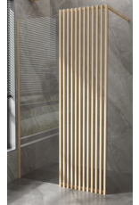 Linea Uno Elin 90 x 200 - Hout - Inloopdouche