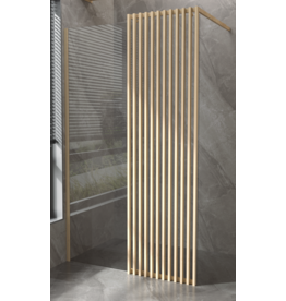 Linea Uno Elin 90 x 200 - Hout - Inloopdouche