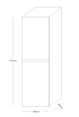 Linea Uno Kode 170 - Grijs - Kolomkast