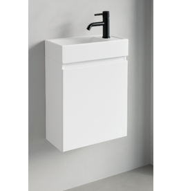 Linea Uno Volda 40 rechts - Glans wit - Toiletmeubel