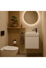 Linea Uno Volda 40 rechts - Glans wit - Toiletmeubel