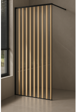 Linea Uno Ida 90 x 200 - Hout - Inloopdouche