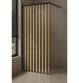 Linea Uno Ida 90 x 200 - Hout - Inloopdouche