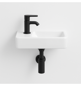 Linea Uno Ares 37 links - Glans wit - Toiletfontein