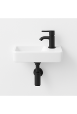 Linea Uno Ares 37 rechts - Glans wit - Toiletfontein