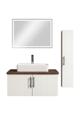 Linea Uno Raflad 60 - Glans wit - Badmeubel
