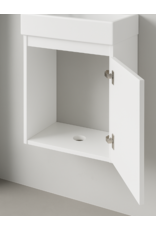 Linea Uno Volda 40 rechts - Glans wit - Toiletmeubel