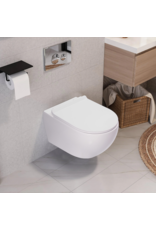 Linea Uno Ravius 53 - Glans wit - Toiletpot met zitting
