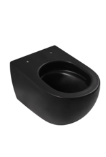 Linea Uno Ravius 53 - Mat zwart - Toiletpot met zitting