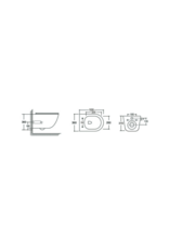 Linea Uno Ravius 53 - Mat zwart - Toiletpot met zitting