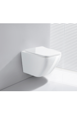 Linea Uno Salvo 52 - Glans wit - Toiletpot met zitting