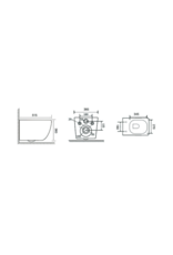 Linea Uno Salvo 52 - Glans wit - Toiletpot met zitting