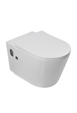 Linea Uno Baska 58 - Glans wit - Toiletpot met bidet