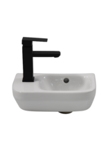 Linea Uno Zara 36 links - Glans wit - Toiletfontein