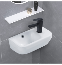 Linea Uno Zara 36 rechts - Glans wit - Toiletfontein
