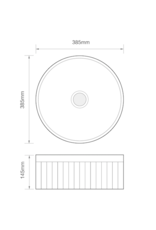 Linea Uno Rasna 39 - Glans wit - Waskom