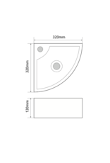 Linea Uno Horska 32 - Glans wit - Toiletfontein hoek