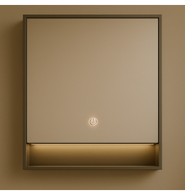 Linea Uno Eira 60 x 80 - Grijs - Spiegelkast