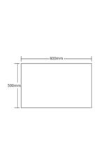 Linea Uno Lufna 80 x 60 - Frameloos - Spiegel