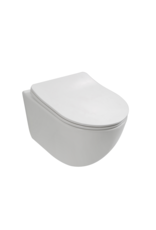 Linea Uno Ravius 53 - Glans wit - Toiletpot met zitting