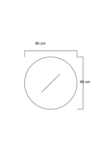 Linea Uno Lerum 60 x 60 - Mat zwart - Spiegel